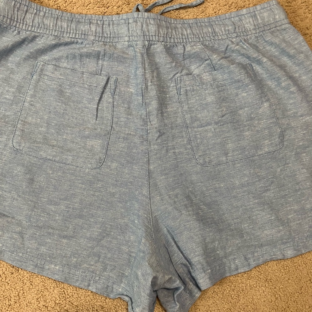 Gap Easy Pull On Shorts Indigo Blue Chambry Women’s Sz XL - Picture 6 of 9